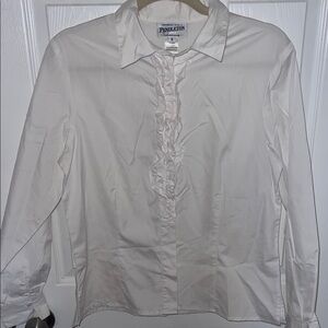 Pendleton Women’s Ruffled White Dress Shirt